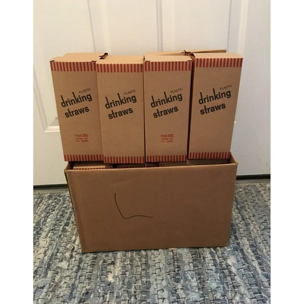 New 3500 Plastic Straws with Display Boxes